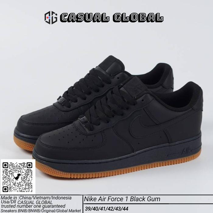 nike air force 1 black gum