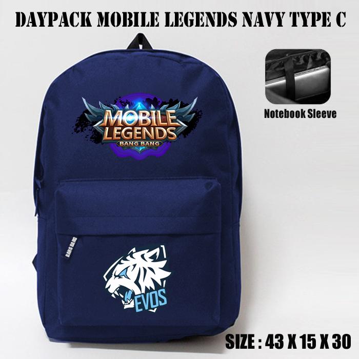 Gambar Tas Ransel Pria MOBILE LEGENDS ML Backpack Sekolah Laptop Pria Murah - Navy type C dari toko tas pratama99store undefined Tokopedia