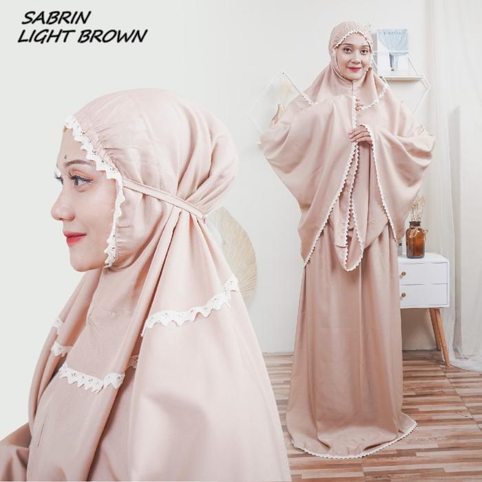 Gambar Mukena Dewasa Katun Polos Renda 6 Pilihan Warna Sabrin - Light Brown dari alnajahmoeslimwear undefined Tokopedia
