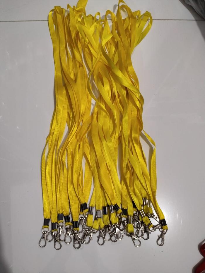 Gambar Tali Gantungan ID card Polos 1cm - Kuning dari Mitra Office_NEW Kota Surabaya Tokopedia