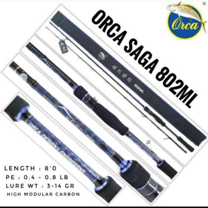 Gambar JORAN PANCING SPINNING ORCA SAGA PLUS 802ML 240 PE 0.4-0.8 FULL FUJI - SAGA NON FUJI dari IFA FISHING TEAM undefined Tokopedia