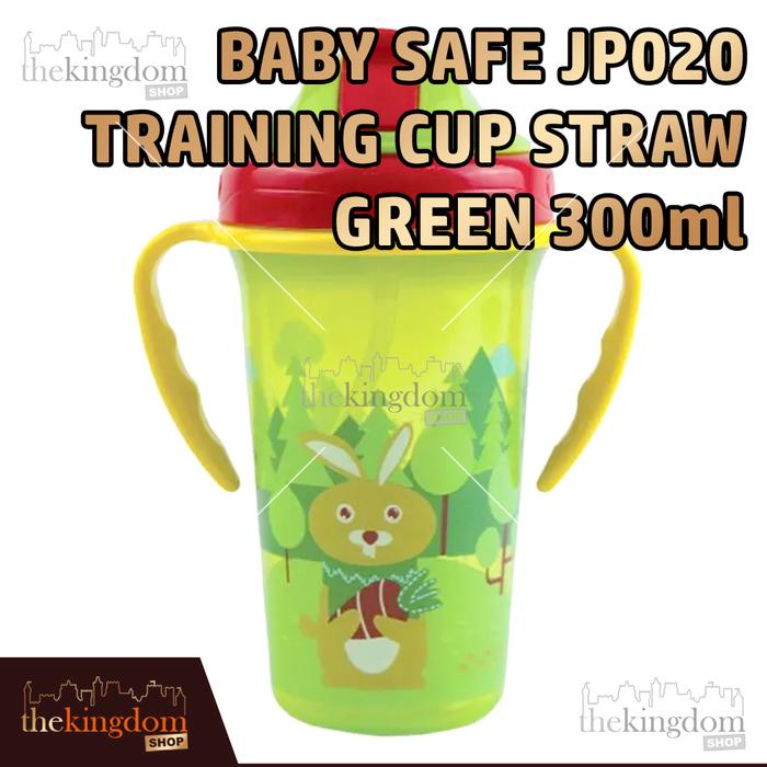 Gambar Baby Safe JP020 Training Cup Bottle w/ Straw 300ml Botol Minum Anak - Green dari The Kingdom Shop undefined Tokopedia