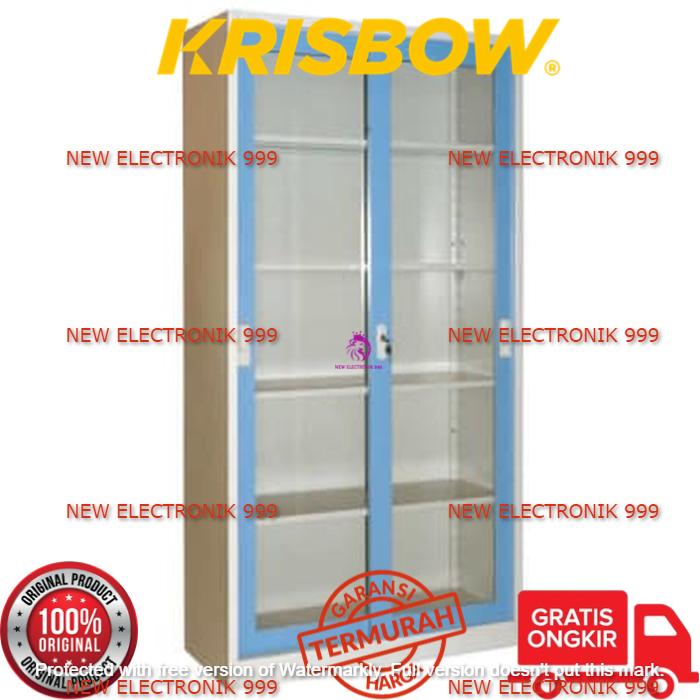 Jual KRISBOW FILE 4 SHELF GLASS SLIDING BLUE KW1700198