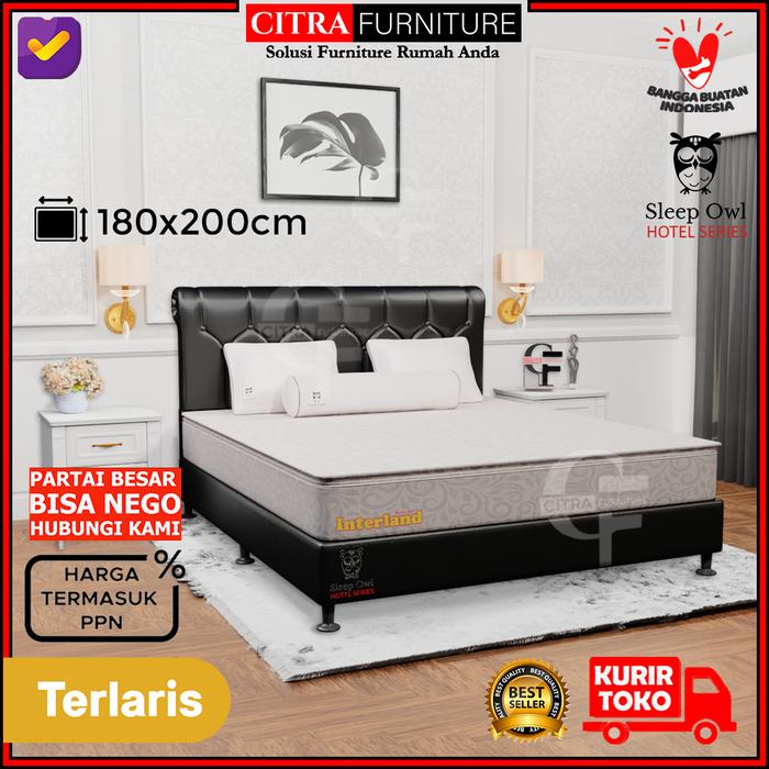 Gambar Dipan Rangka Tempat Tidur 180|Divan Sandaran Kancing|Ranjang Springbed - Hitam dari Citra furniture undefined Tokopedia