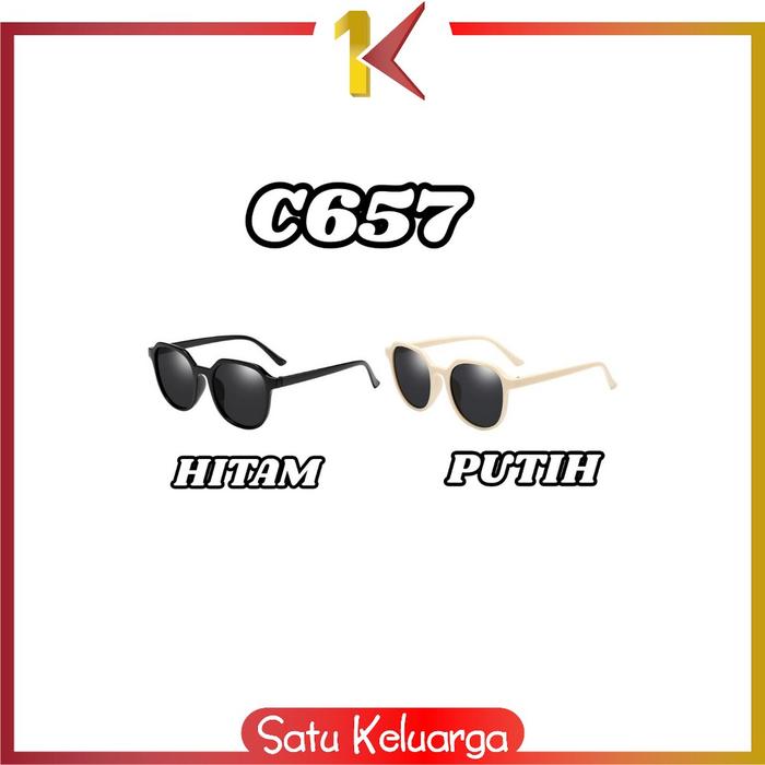 Gambar SK-C657 Kacamata Hitam Wanita Pria Sunglasses Kacamata Fashion Unisex - C657, Putih dari Satukeluarga undefined Tokopedia