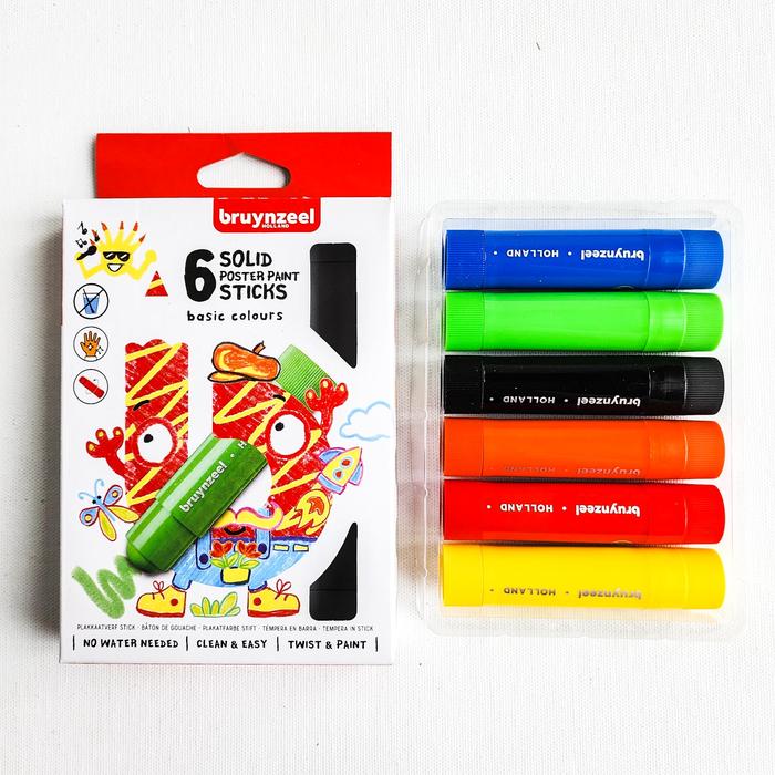 Gambar Bruynzeel Solid Poster Paint Sticks Set 6C | Stik Poster - Basic dari Toko Prapatan_NEW undefined Tokopedia