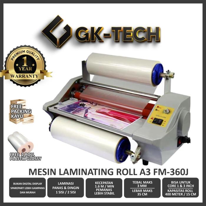 Gambar MESIN LAMINATOR ROLL / MESIN LAMINATING Roll A3 GK360J - GK-360J dari PRIMA COMPUTER BATAM undefined Tokopedia