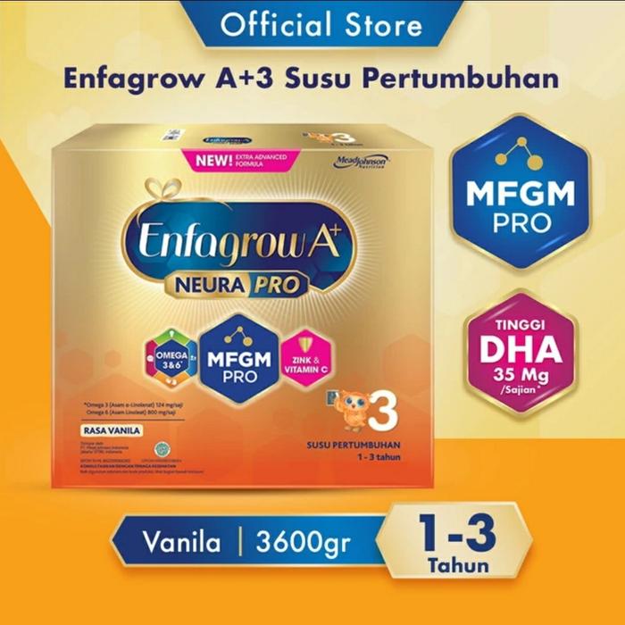Gambar Susu Enfagrow 3 3600 gram Vanila Enfagrow A+ 3 3600g dari kopo elektrik undefined Tokopedia