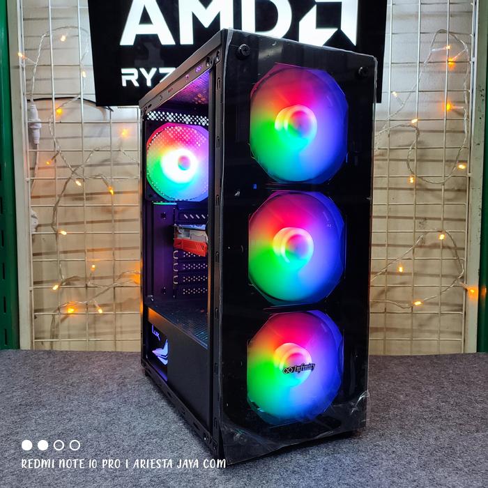 Jual PC GAMING AMD RYZEN 3600| RAM 16GB| NVME 512GB| VGA GTX
