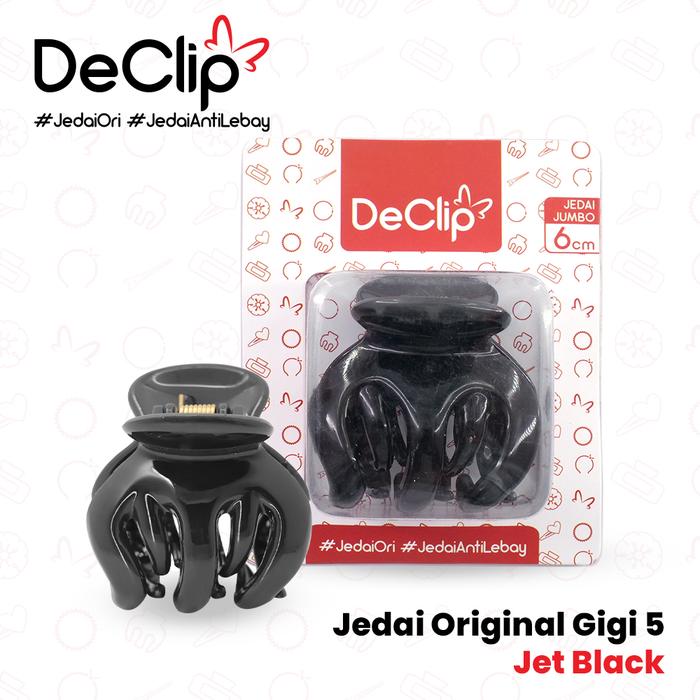 Gambar DeClip Jedai Original Gigi 5 ukuran 6cm Warna Gelap - Jet Black dari Declip undefined Tokopedia