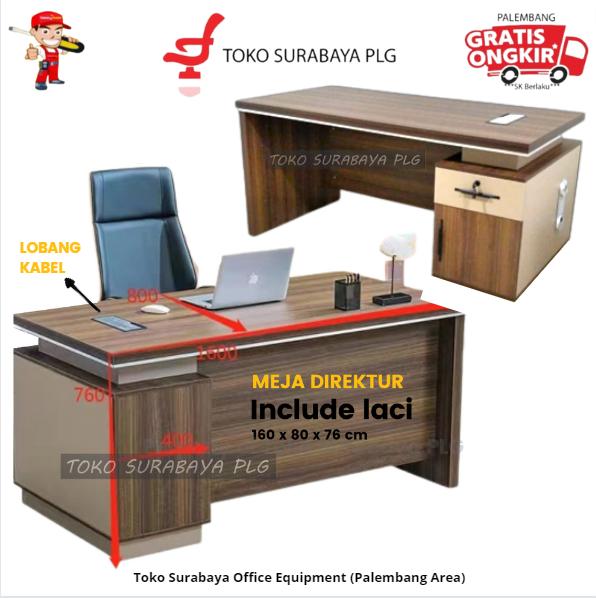 Jual Meja Direktur Manager Meja Kerja Kantor 1/2 biro Meja Pimpinan ...
