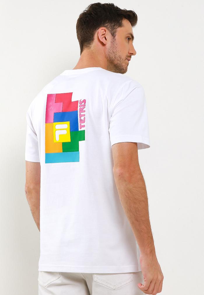 Gambar FILA X TETRIS Dmitri Men T-shirt - White - M dari FILA Official Store undefined Tokopedia