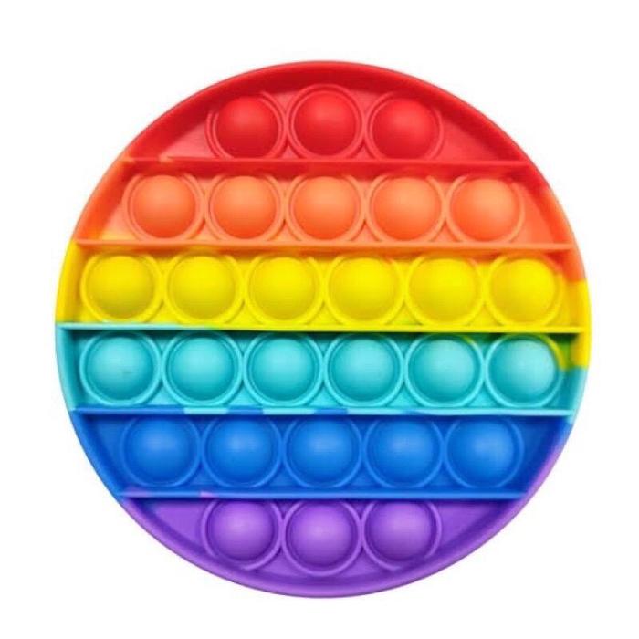Gambar Mainan Edukasi Anak Pop It Fidget Spinner Push Toy Rainbow Anti Stres - Bulat dari PRISMA Pro undefined Tokopedia