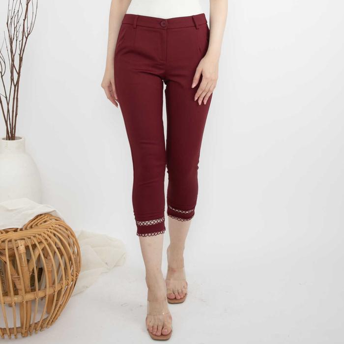 Gambar *Ready Stok* 2023 - Celana Katun Jepang 7/9 6737 (CAP) - Marun, M dari Sisters Fashion Group undefined Tokopedia