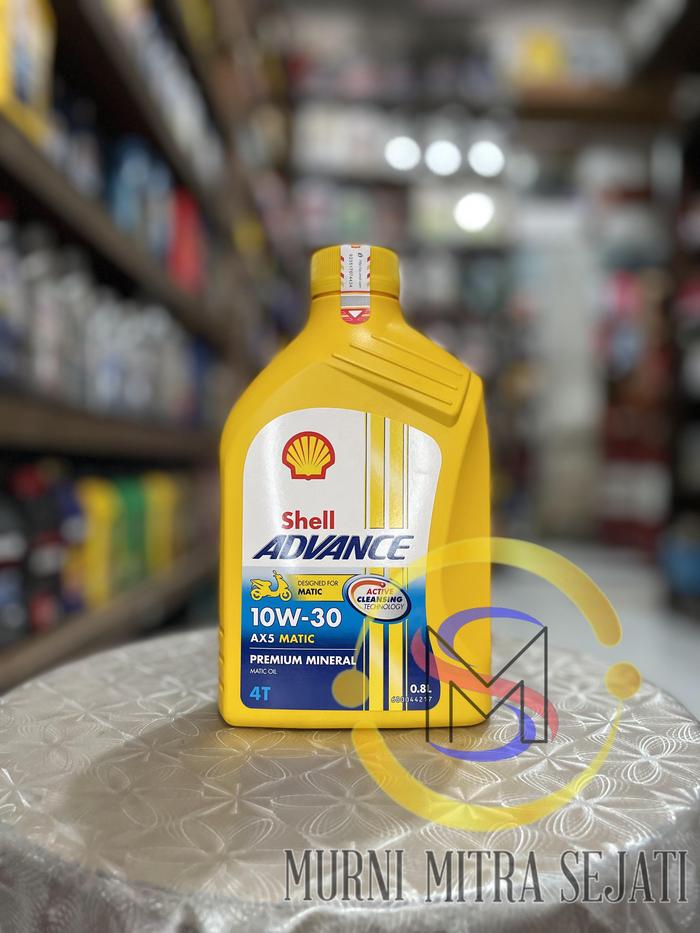 Gambar Shell Advance AX5 Matic Oli SAE 10W-30 AX-5 10W30 10 W 0.8 L / 800 mL - Oli Mesin Saja dari Murni Mitra Sejati undefined Tokopedia