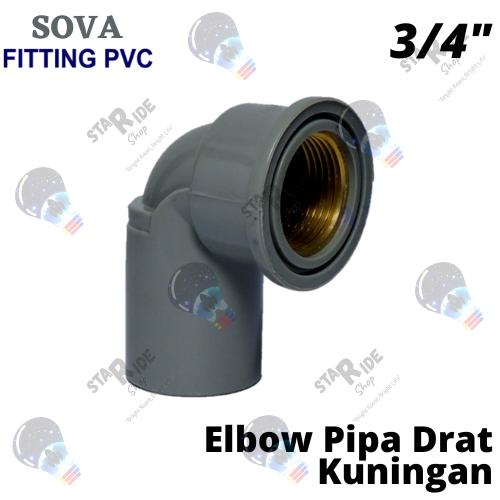 Gambar Sambungan L Bow Elbow Knee Knie Drat Dalam Fitting Pipa Air PVC AW 1/2 - 3/4" dari Staride Shop undefined Tokopedia