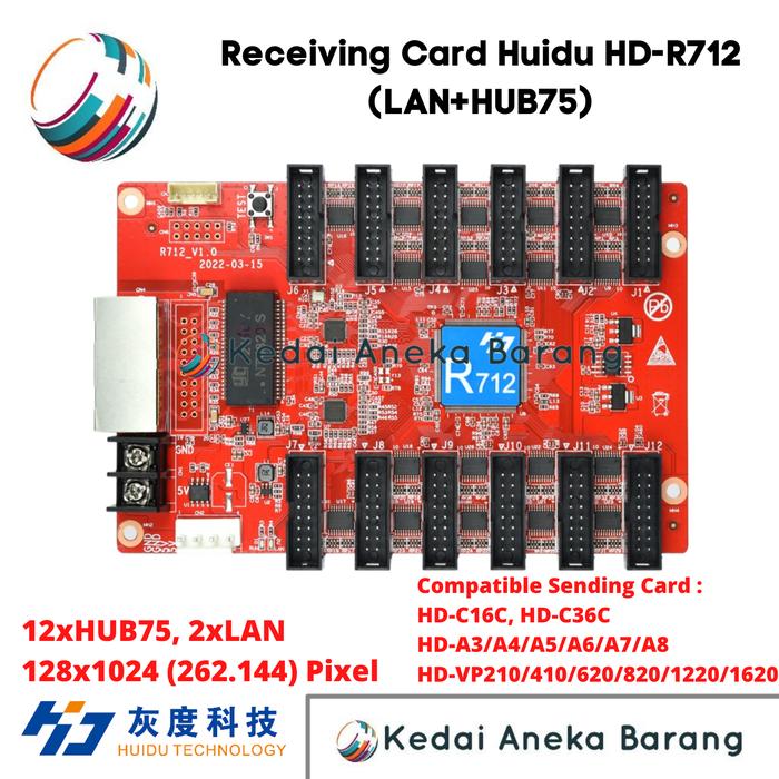 Jual Controller Huidu HD-R712 HD R712 HD-R512 Receiving Card RC ...