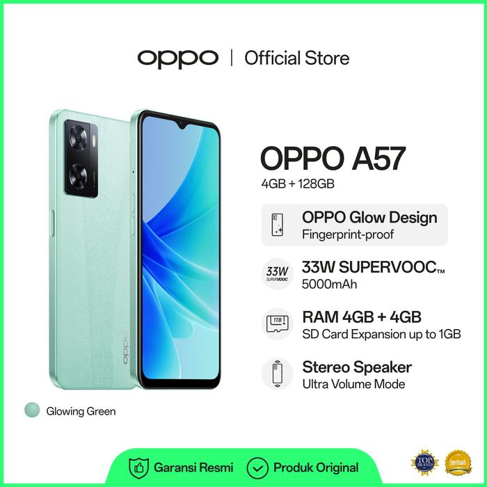 Gambar OPPO A57 Smartphone 4GB/128GB (Garansi Resmi) - Green dari OPPO Store Indonesia undefined Tokopedia