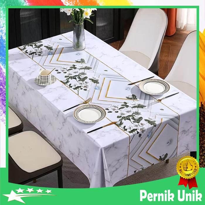 Gambar Taplak Meja Makan Jumbo Besar Motif Minimalis Modern Premium Anti Air - Esthetic35 dari pernikunikstore undefined Tokopedia