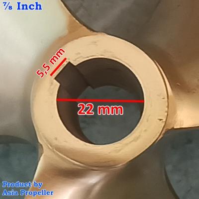 Gambar Propeller / Baling baling kapal Kuningan ukuran L 250 Putaran Kiri LH - Asia Propeller - ⅞ inch dari Asia Propeller undefined Tokopedia