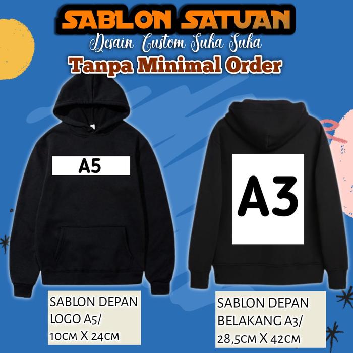 Gambar Hoodie sablon custom satuan desain gambar foto sendiri bebas suka suka - A5+A3, XL dari LizaBee.ID undefined Tokopedia