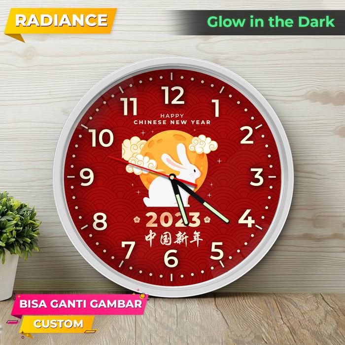 Gambar Jam dinding chinese imlek 32 cm glow in the dark custom sweep - Imlek 1, Sweep Silent dari Radiance custom undefined Tokopedia