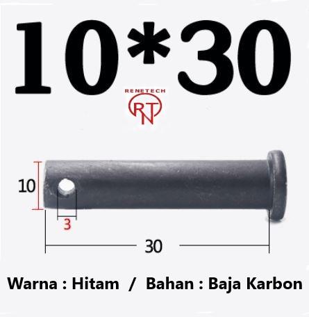 Gambar Clevis Pin Shaft Pin T Type Flat Head M10 (M1715E) - 10x30mm dari Renetech undefined Tokopedia