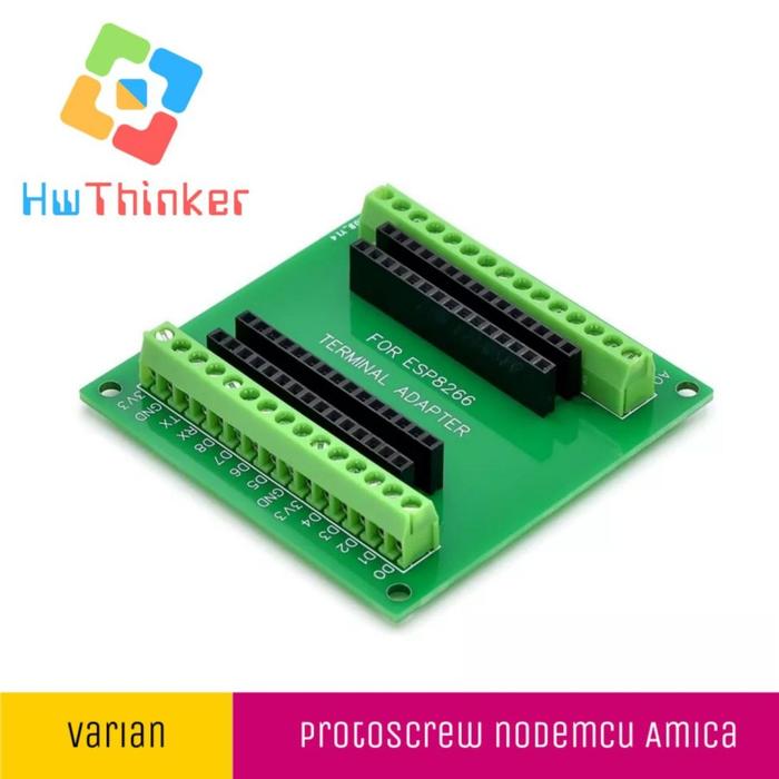 Gambar IO Terminal Screw Shield Proto Screw to Nodemcu Amica ESP8266 V2 V2.1 - ProtoScrew dari HwThinker undefined Tokopedia
