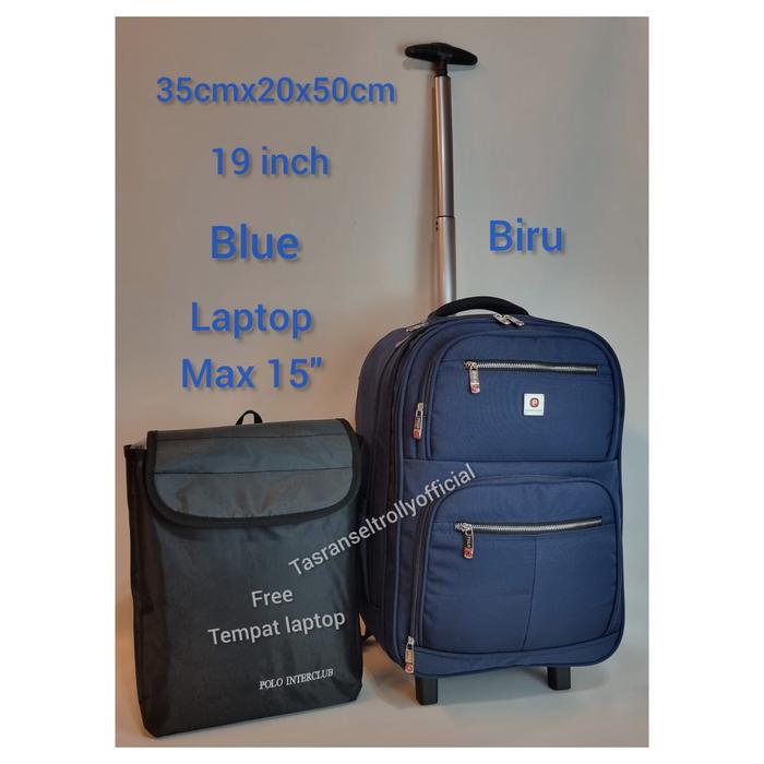 Jual Tas Ransel Troli Laptop Polo Interclub 19inch 100%original
