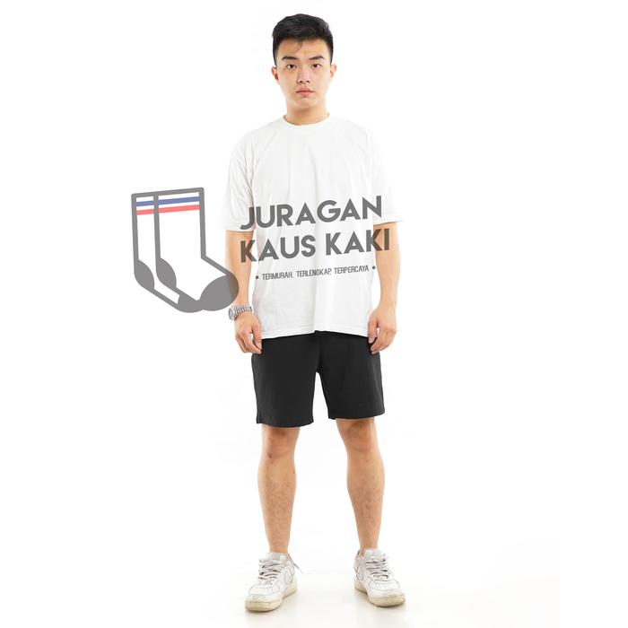Gambar Celana Pendek Santai Pria Bahan Bermuda Cowok Pinggang Karet Kantong - Hitam, M dari Juragan Kaus Kaki undefined Tokopedia