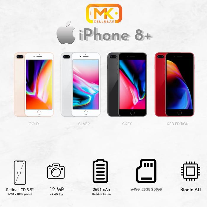 Gambar iPhone 8 Plus 64 GB Second Original - Silver dari MK Cellular Medan undefined Tokopedia