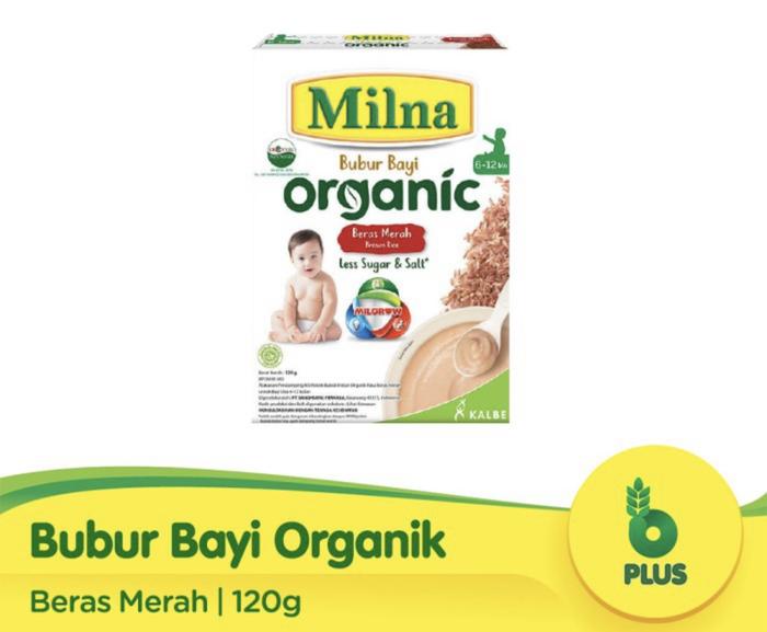 Gambar Milna bubur bayi organic 120 gram (bubur bayi organik 6 bulan keatas) - Beras merah dari Apt Sehat Abadi undefined Tokopedia