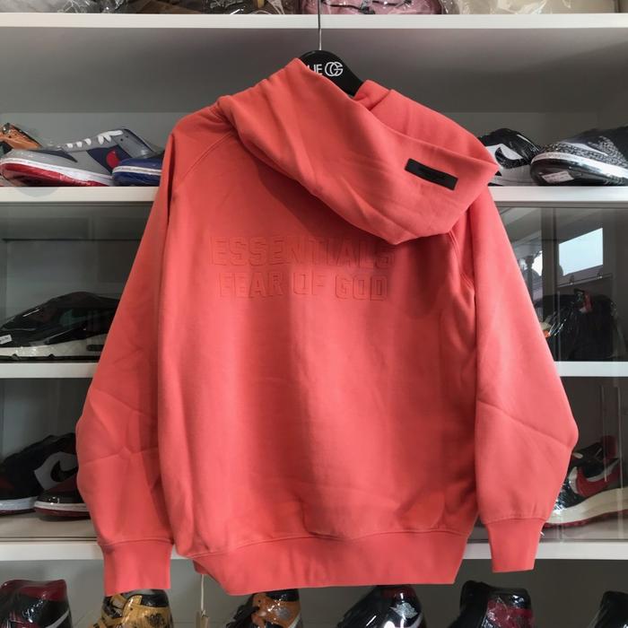Gambar Fear Of God Essentials Kids F22 Zip Hoodie 100% Original - CORAL, XL dari True OG Kicks undefined Tokopedia