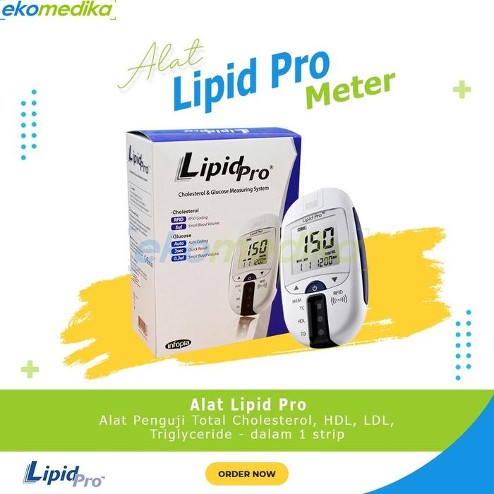Gambar LipidPro Alat Cek Kolesterol Trigliserida HDL LDL Meter Lipid Pro Test - Aalat Lipid Pro dari OKhealth undefined Tokopedia