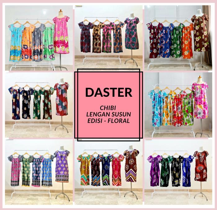 Gambar Daster Chibi Lengan Susun, Busui Karet - MOTIF RANDOM dari Hokky Jaya Daster undefined Tokopedia