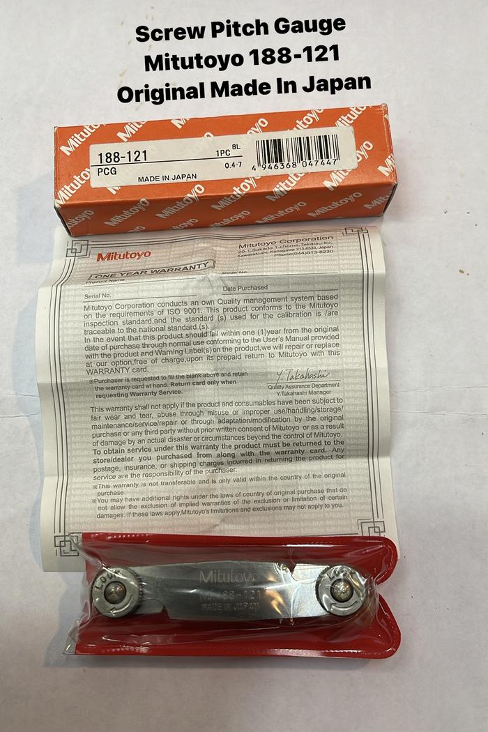 Mitutoyo 188-122 Gewindelehre – Messbereich 0,4 Mm, Für Metrische, Unified & Whitworth-Gewinde