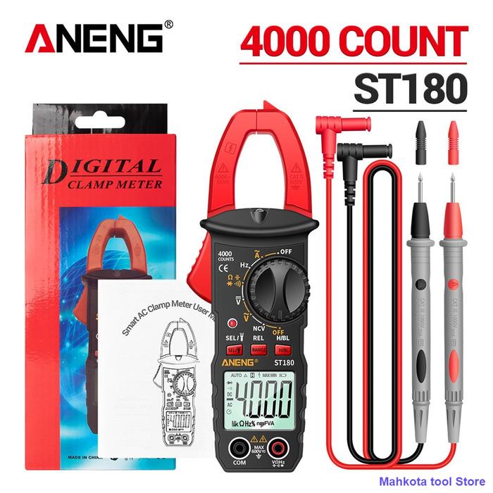 Gambar TANG AMPERE AC-DC / DIGITAL CLAMP METER ANENG ST180 - Merah dari Mahkota Tool Store undefined Tokopedia