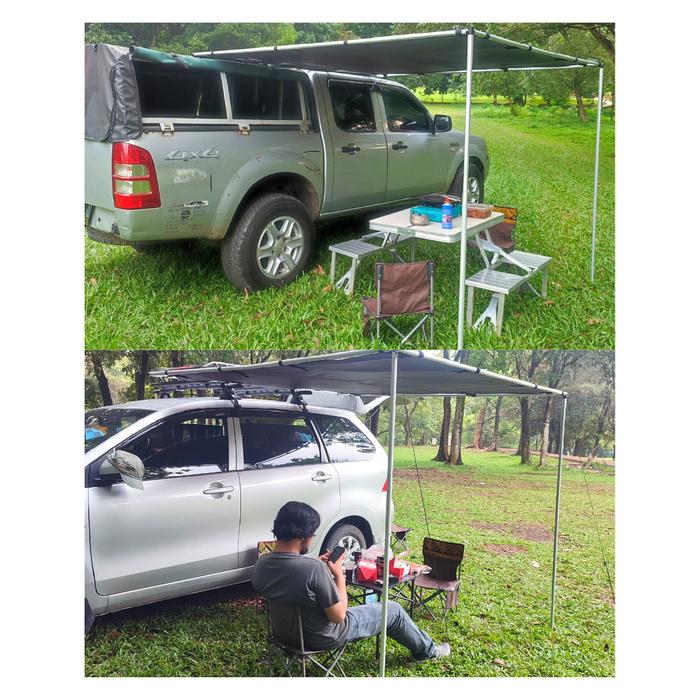 Gambar Tenda Mobil Side Awning Car Tent Portable Camping Super Universal dari SYMU OUTDOOR_NEW undefined Tokopedia