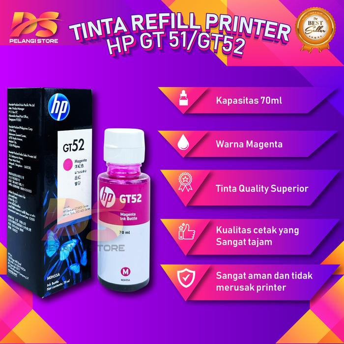 Gambar TINTA HP GT51 & GT52 FOR HP DeskJet GT 5810 5820 All-in-One Printer - Merah dari Pelangi Stores_NEW undefined Tokopedia