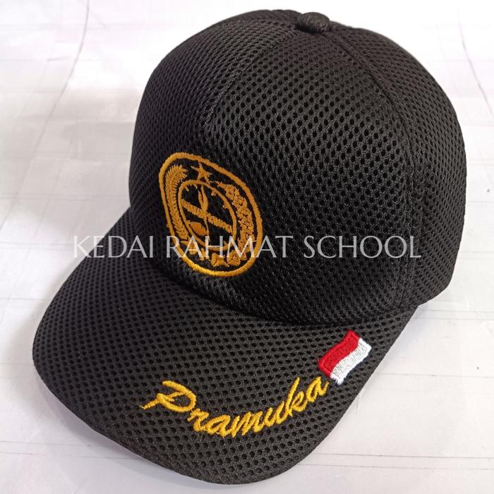 Gambar Topi Jaring Gerakan Pramuka Full Bordir Pembina Lapangan - Jaring Pramuka dari Kedai Rahmat School undefined Tokopedia
