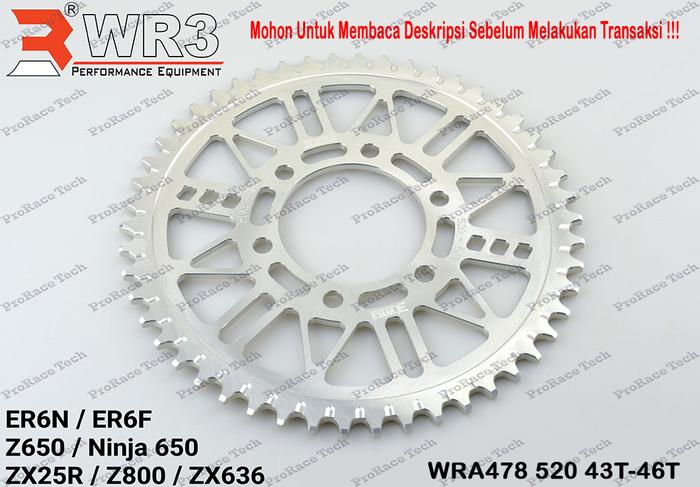 Gambar Gear Racing Belakang WR3 WRA478-520 ER6N / ZX6R / Z800 / Z900 - Silver, 45 dari ProRace Tech undefined Tokopedia