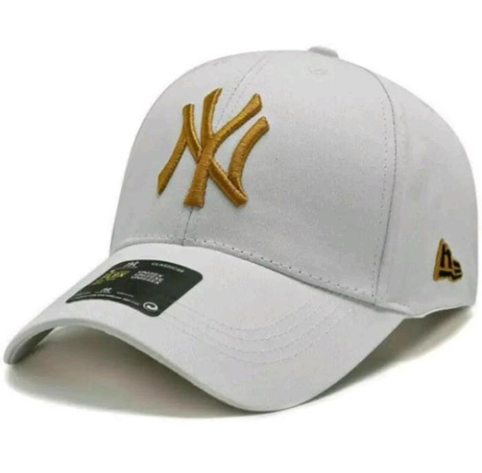 Gambar Topi NY Distro Baseball Model NY New York Original Produk Terbaru 2022 - putih gold, All Size dari Sevenhills_Store undefined Tokopedia