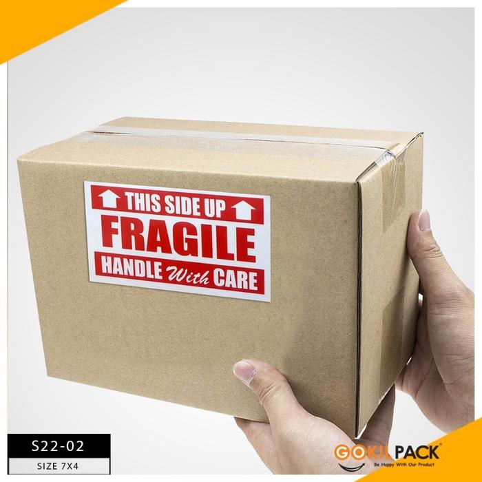 Gambar Sticker fragile | sticker mudah pecah | sticker hati hati | sticker - S22-02 dari GOKIL PACKAGING undefined Tokopedia
