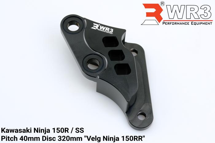 Gambar Breket Kaliper WR3 Depan For Brembo 4P1P Ninja 150 R / SS Disc 320mm - Hitam dari WR3 undefined Tokopedia