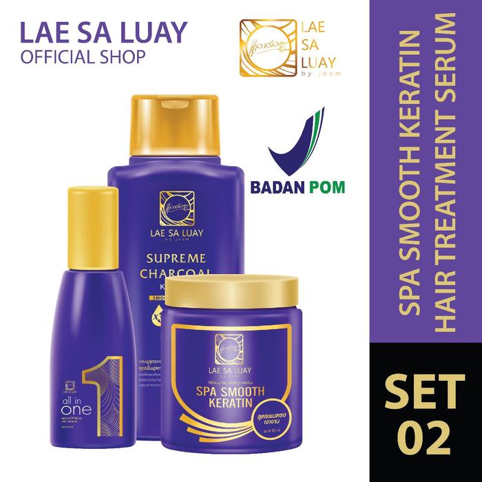 Gambar BPOM Lae Sa Luay Paket 3 In 1 Super Smooth Hair Masker Shampoo Serum dari LaeSaLuayIndonesia_NEW undefined Tokopedia