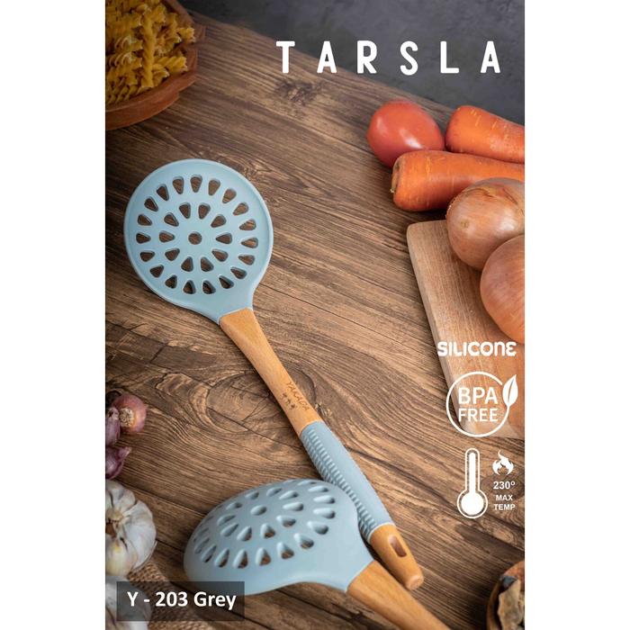 Gambar Tarsla Alat Masak Silikon Y-203 Peralatan Dapur Food grade BPA Free Kayu Kitchenware - E203GREY dari TARSLA OFFICIAL undefined Tokopedia