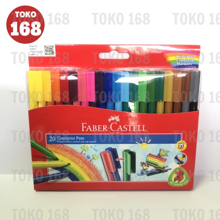 Gambar FABER CASTELL Connector Pen/Spidol Warna 20 Warna (SET) dari Toko168Jkt undefined Tokopedia