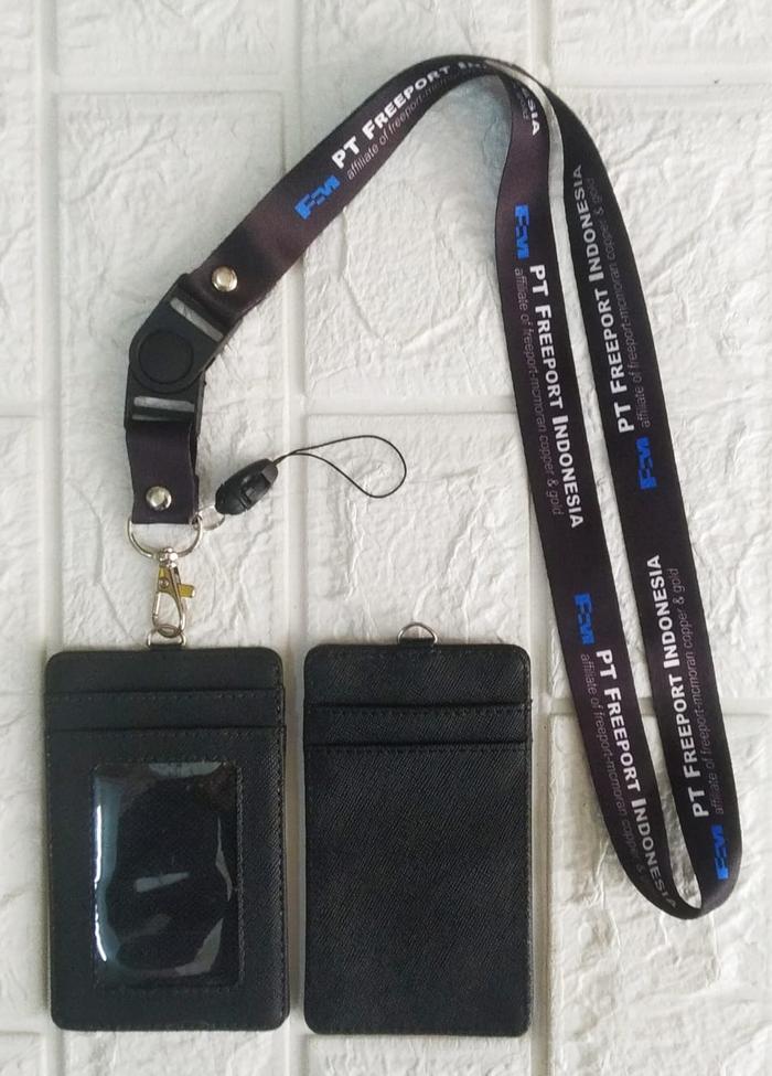 Gambar PT. FREEPORT INDONESIA Lanyard / Tali Gantungan ID Card - Dompet4Kartu - Lanyard+Dompet dari SouvenirFashion undefined Tokopedia