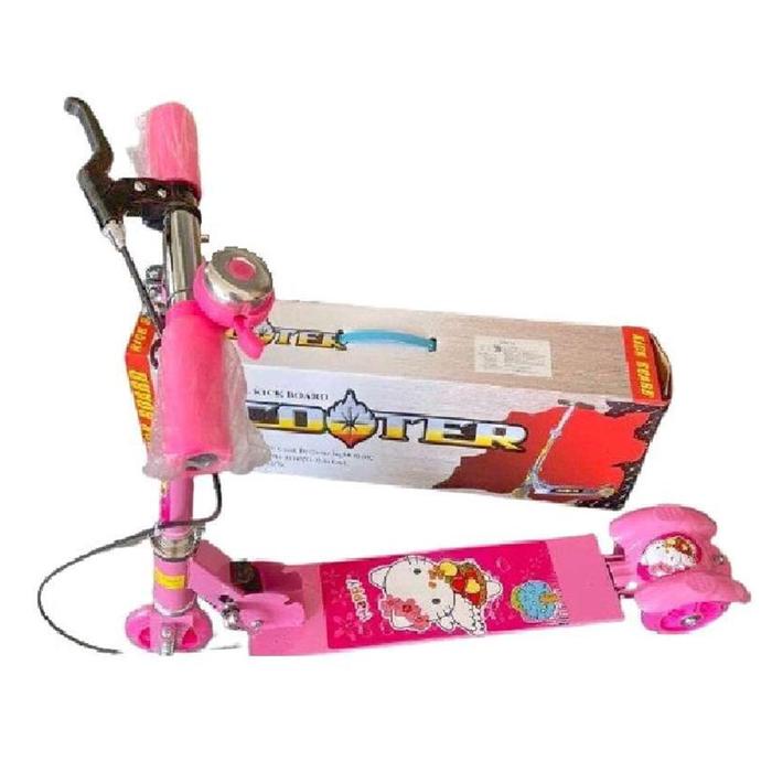 Gambar Mainan Skuter Otoped Anak Roda 3 / Scooter Besi Injak Roda Tiga - HK PINK dari Excllent Kids undefined Tokopedia