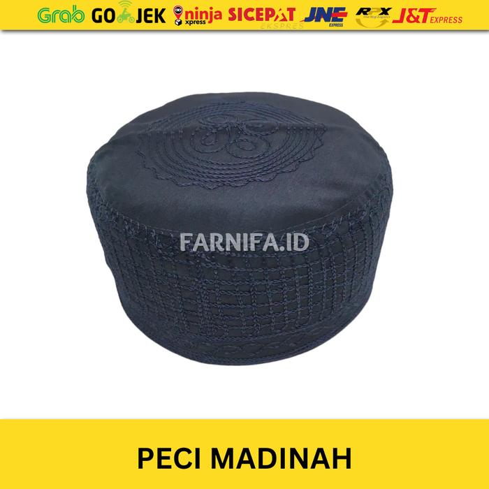 Gambar Peci Haji Madinah Kopiah Haji Madinah Berkualitas - Hitam, No.5 dari Farnifa undefined Tokopedia